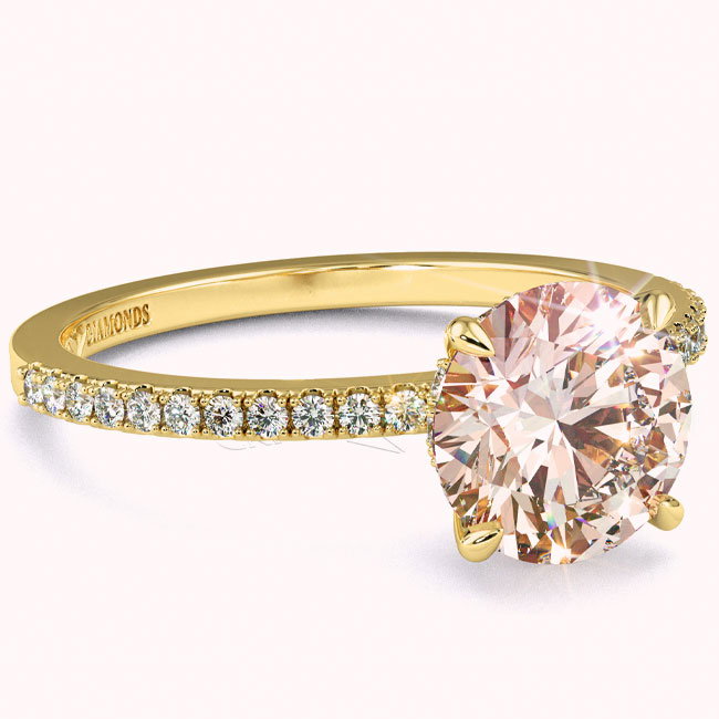 Yellow Gold Morganite Engagement Rings