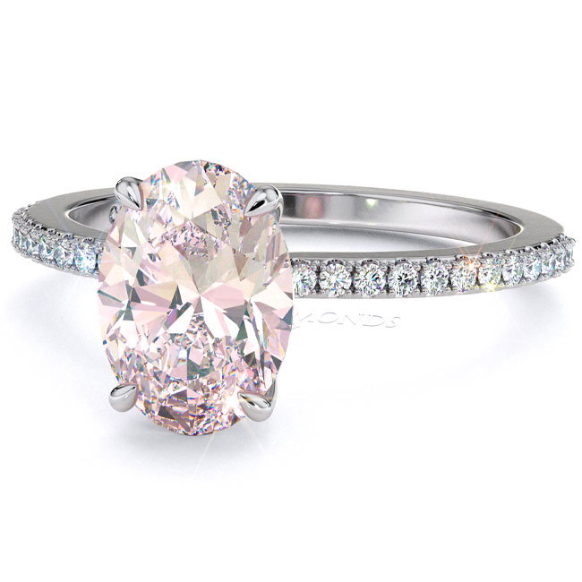 Platinum Morganite Engagement Rings