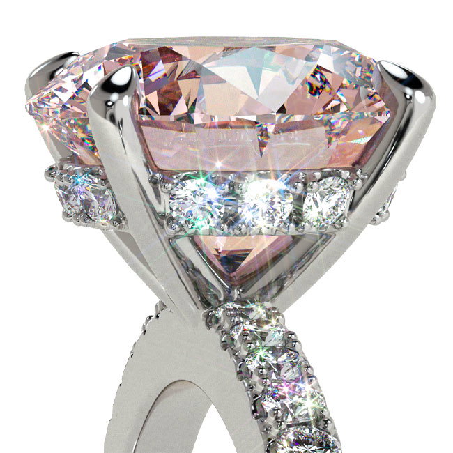Platinum Morganite Engagement Rings