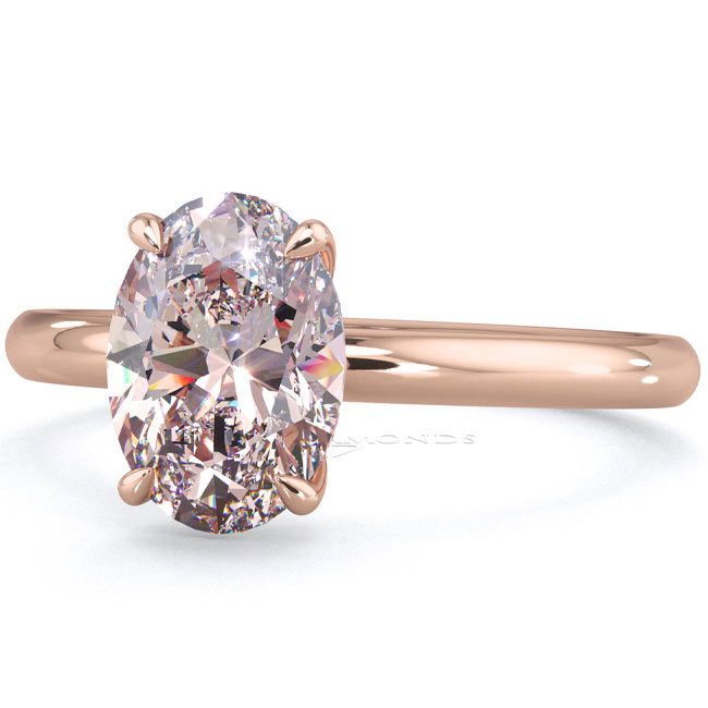 Solitaire Morganite Rose Gold Engagement Rings