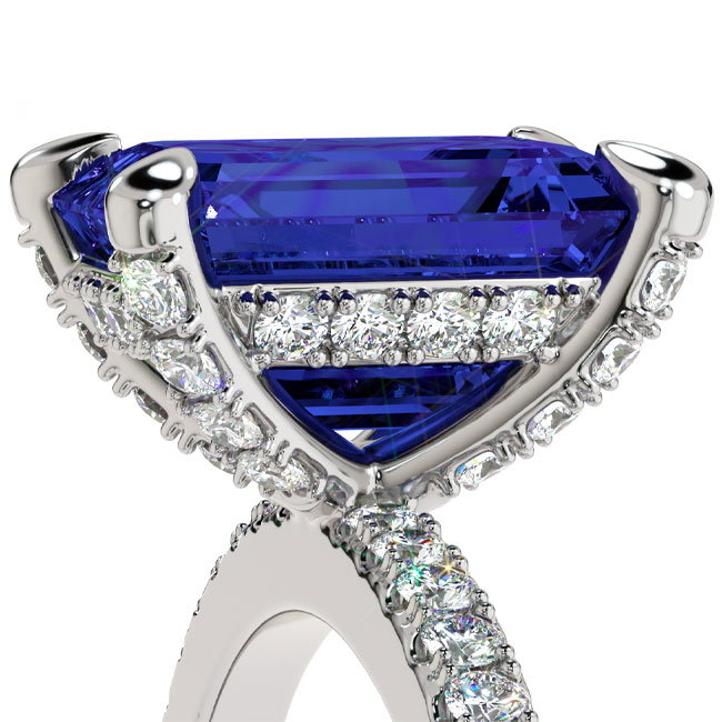 Platinum Tanzanite Engagement Rings