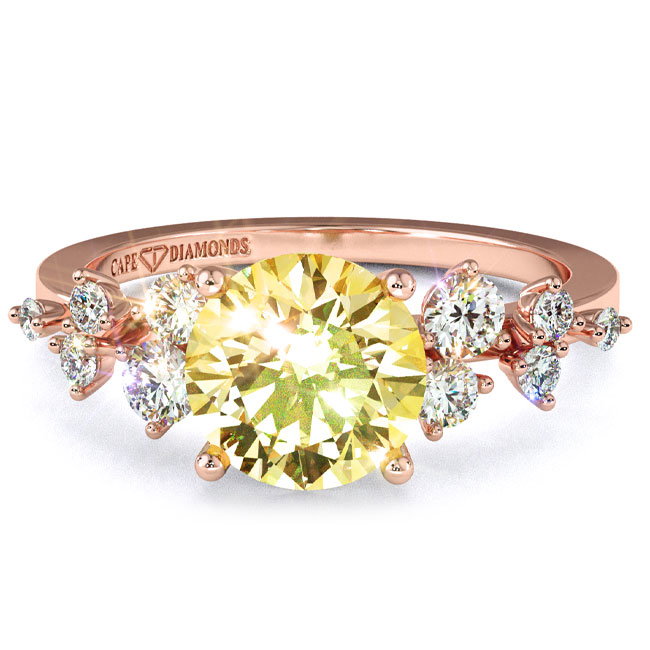 Trending Rose Gold Yellow Diamond Engagement Rings