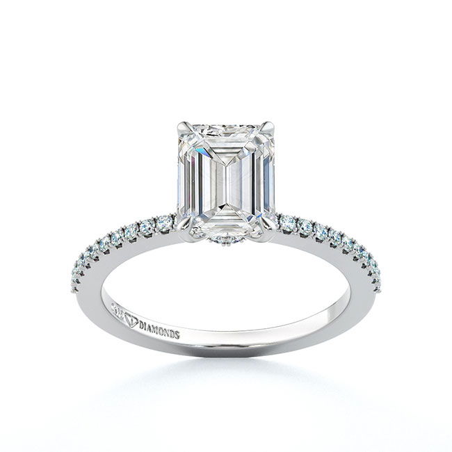 Emerald Cut Moissanite Engagement Rings