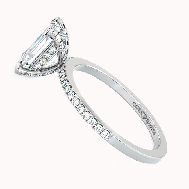 Hidden Halo Moissanite Engagement Rings