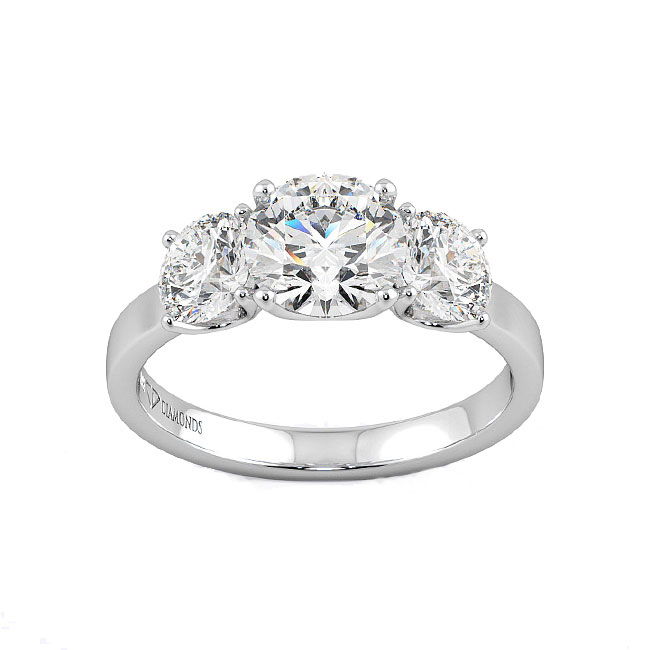 Trilogy Moissanite Engagement Rings