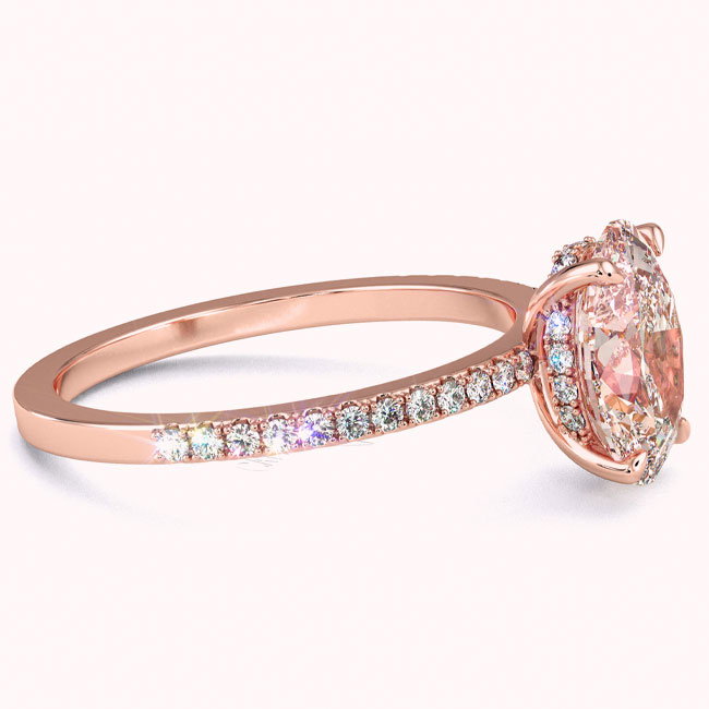 Pink Diamond Rose Gold Engagement Rings
