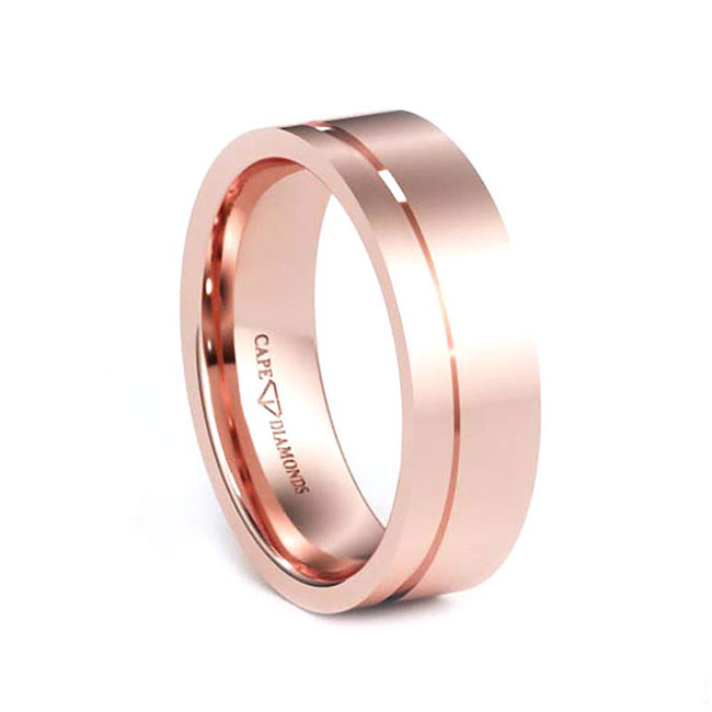 Rose Gold Men's Wedding Rings