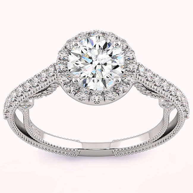 Antique Style Moissanite Engagement Rings