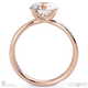 cross over split band natural diamond engagement ring rose gold with 9k rose gold metal and round shape diamond