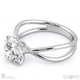 cross over split band natural diamond engagement ring platinum with platinum metal and round shape diamond