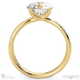 cross over split band lab grown diamond engagement ring yellow gold with 18k yellow gold metal and round shape diamond