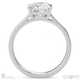 four-claw princess solitaire natural diamond engagement ring white gold with 9k white gold metal and princess shape diamond
