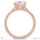 stylish princess lab grown diamond 4 prong solitaire engagement ring rose gold with 9k rose gold metal and princess shape diamond