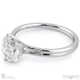 three claw solitaire twisted grooved natural diamond engagement ring white gold with 9k white gold metal and round shape diamond