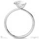 three claw solitaire twisted grooved natural diamond engagement ring white gold with 9k white gold metal and round shape diamond