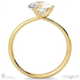 three claw solitaire twisted grooved lab grown diamond engagement ring yellow gold with 9k yellow gold metal and round shape diamond