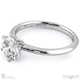 classic traditional 6 claw solitaire natural diamond engagement ring white gold with 18k white gold metal and round shape diamond