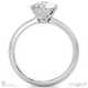 classic traditional 6 claw solitaire natural diamond engagement ring white gold with 18k white gold metal and round shape diamond
