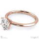 round cut 4 claw lab grown diamond engagement ring rose gold with 9k rose gold metal and round shape diamond