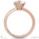 round cut 4 claw lab grown diamond engagement ring rose gold with 9k rose gold metal and round shape diamond