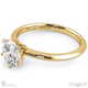 round cut 4 claw lab grown diamond engagement ring yellow gold with 9k yellow gold metal and round shape diamond