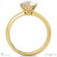 round cut 4 claw lab grown diamond engagement ring yellow gold with 9k yellow gold metal and round shape diamond