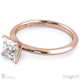 princess cut 4 claw lab grown diamond engagement ring rose gold with 9k rose gold metal and princess shape diamond