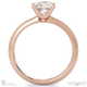 princess cut 4 claw lab grown diamond engagement ring rose gold with 9k rose gold metal and princess shape diamond