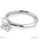 princess cut 4 claw natural diamond engagement ring platinum with platinum metal and princess shape diamond