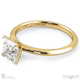 princess cut 4 claw lab grown diamond engagement ring yellow gold with 9k yellow gold metal and princess shape diamond