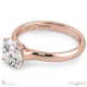 4 claw lab grown diamond engagement ring rose gold with 9k rose gold metal and round shape diamond