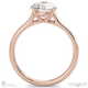 4 claw lab grown diamond engagement ring rose gold with 9k rose gold metal and round shape diamond