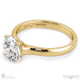 4 claw lab grown diamond engagement ring yellow gold with 9k yellow gold metal and round shape diamond