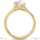 4 claw lab grown diamond engagement ring yellow gold with 9k yellow gold metal and round shape diamond