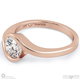 round twist natural diamond engagement ring rose gold with 18k rose gold metal and round shape diamond