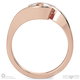 round twist natural diamond engagement ring rose gold with 18k rose gold metal and round shape diamond