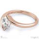twist solitaire tension lab grown diamond engagement ring rose gold with 18k rose gold metal and round shape diamond