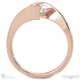 twist solitaire tension lab grown diamond engagement ring rose gold with 18k rose gold metal and round shape diamond