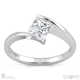 princess tension split band natural diamond engagement ring platinum with platinum metal and princess shape diamond