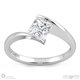 princess tension split band lab grown diamond engagement ring white gold with 9k white gold metal and princess shape diamond