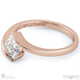 twist solitaire tension lab grown diamond engagement ring rose gold with 9k rose gold metal and princess shape diamond