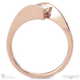 twist solitaire tension lab grown diamond engagement ring rose gold with 9k rose gold metal and princess shape diamond