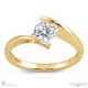 princess tension split band lab grown diamond engagement ring yellow gold with 18k yellow gold metal and princess shape diamond