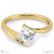 princess tension split band lab grown diamond engagement ring yellow gold with 18k yellow gold metal and princess shape diamond