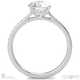 4 claw round pave band natural diamond engagement ring white gold with 9k white gold metal and round shape diamond