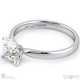 4 claw princess cut solitare natural diamond engagement ring platinum with platinum metal and princess shape diamond