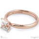 4 claw princess cut solitare lab grown diamond engagement ring rose gold with 18k rose gold metal and princess shape diamond