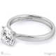 4 claw round cut solitare lab grown diamond engagement ring white gold with 9k white gold metal and round shape diamond