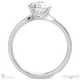 4 claw round cut solitare lab grown diamond engagement ring white gold with 9k white gold metal and round shape diamond