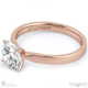 4 claw round cut solitare lab grown diamond engagement ring rose gold with 18k rose gold metal and round shape diamond